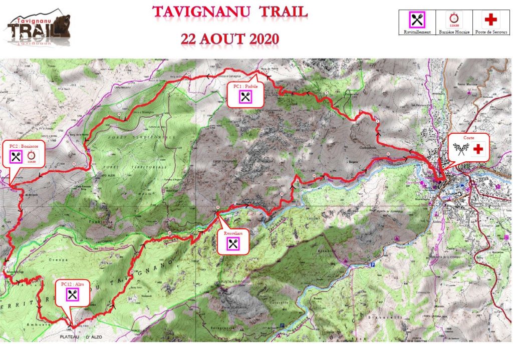 Carte Tavignanu Trail