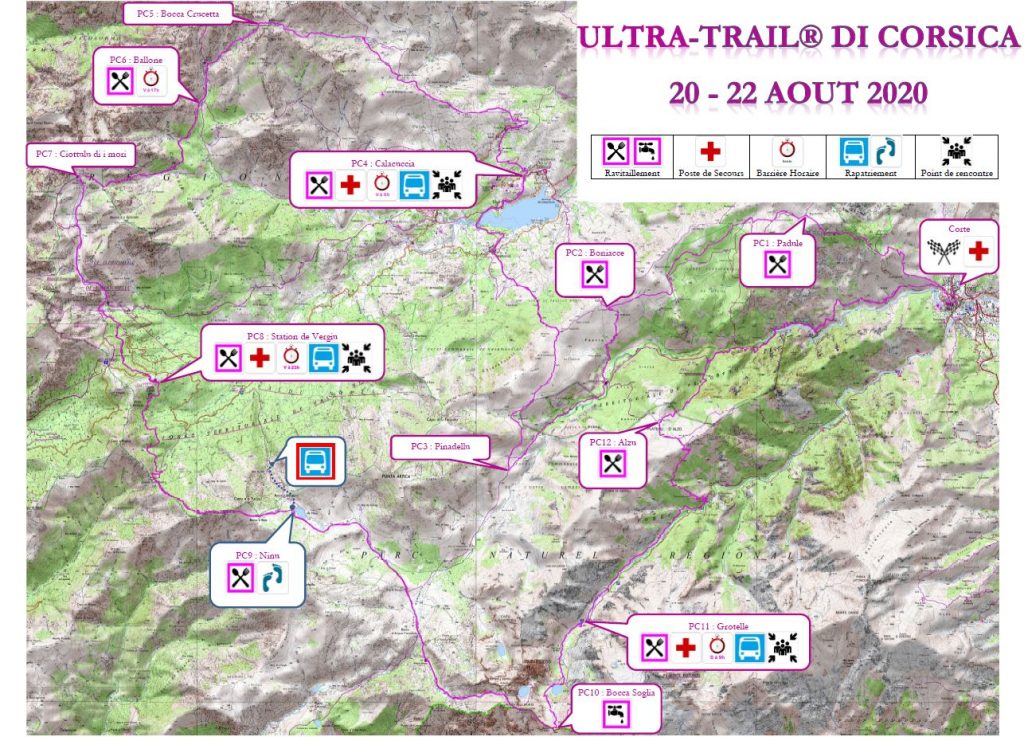 Carte Ultra-Trail di Corsica